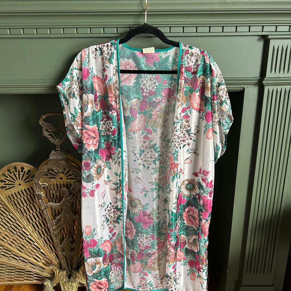 Vintage Avon Sheer Floral Robe